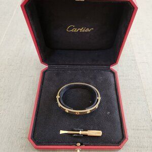 CARTIER LOVE BRACELET, 4 DIAMONDS SIZE 16